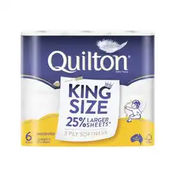 Woolworths Quilton King Size, Coconut or Shea Butter Toilet Tissue offer