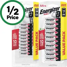 Woolworths Energizer Max Batteries AA or AAA offer