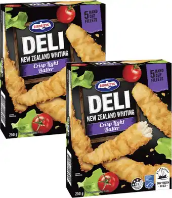 Coles Birds Eye Deli Crispy Light Batter Fish offer