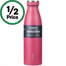 Woolworths Sistema Stainless Steel Bottle Dual Wall offer