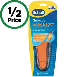 Woolworths Scholl Gel Activ Work & Boot Insoles offer