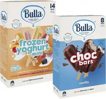 Coles Bulla Frozen Dessert Sticks-14 Pack 472mL-750mL offer
