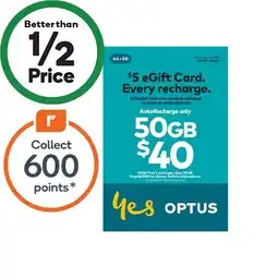Woolworths Optus $40 SIM Starter Kit# offer