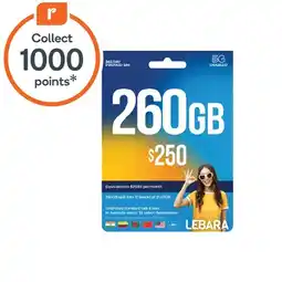 Woolworths Lebara $250 Starter Pack‡ offer