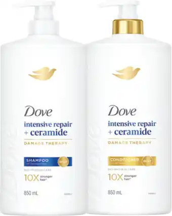 Coles Dove Shampoo or Conditioner 850mL offer