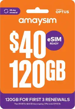 Coles amaysim $40 Starter Pack offer