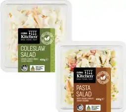 Coles Coles Kitchen Classic Pasta or Coleslaw Salad 400g offer