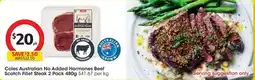 Coles Coles Australian No Added Hormones Beef Scotch Fillet Steak offer