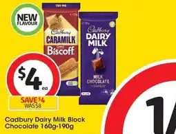 Coles Cadbury Dairy Milk Block Chocolate offer