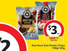 Coles Red Rock Deli Potato Chips offer