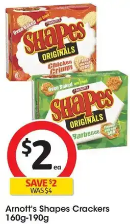 Coles Arnott's Shapes Crackers offer