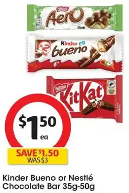 Coles Kinder Bueno or Nestlé Chocolate Bar offer