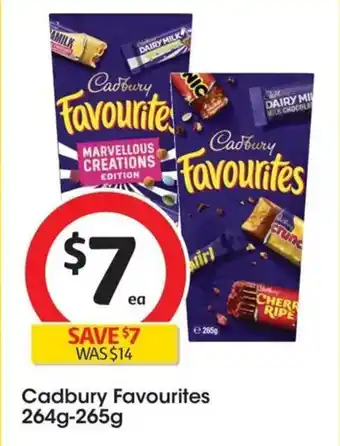 Coles Cadbury Favourites offer