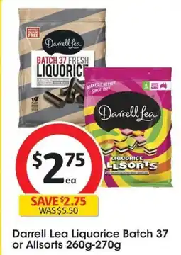 Coles Darrell Lea Liquorice Batch 37 or Allsorts offer