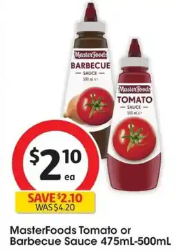 Coles MasterFoods Tomato or Barbecue Sauce offer