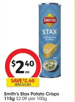 Coles Smith's Stax Potato Crisps offer