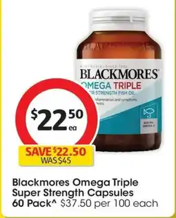 Coles Blackmores Omega Triple Super Strength Capsules offer