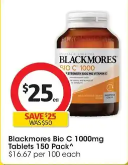 Coles Blackmores Bio C 1000mg Tablets offer