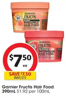 Coles Garnier Fructis Hair Food offer