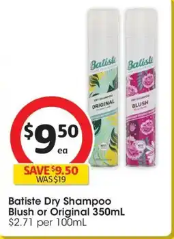 Coles Batiste Dry Shampoo Blush or Original offer