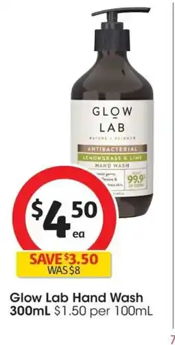 Coles Glow Lab Hand Wash offer