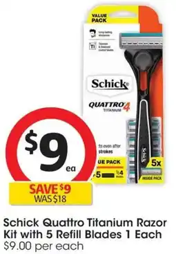 Coles Schick Quattro Titanium Razor offer