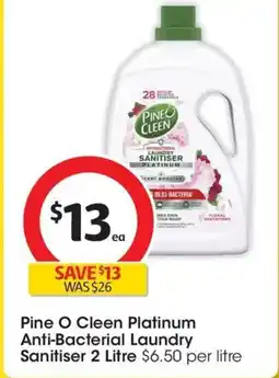 Coles Pine O Cleen Platinum Anti-Bacterial Laundry Sanitiser offer