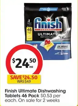 Coles Finish Ultimate Dishwashing Tablets offer