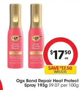 Coles Ogx Bond Repair Heat Protect Spray offer