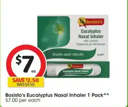 Coles Bosisto's Eucalyptus Nasal Inhaler offer