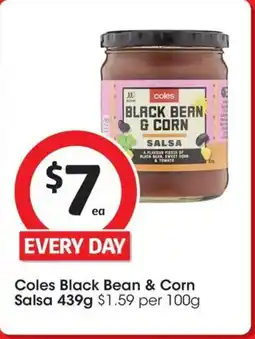 Coles Coles black bean & corn salsa offer