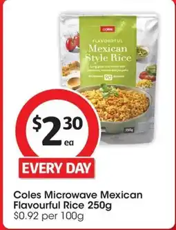 Coles Coles microwave mexican flavourful rice offer