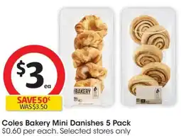 Coles Coles Bakery Mini Danishes offer