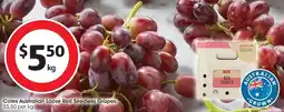 Coles Coles Australian Loose Red Seedless Grapes offer