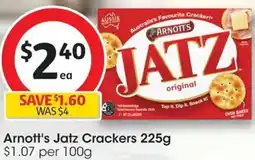 Coles Arnott's Jatz Crackers offer