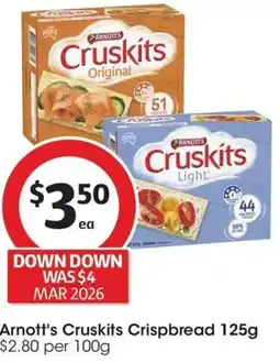 Coles Arnott's Cruskits Crispbread offer