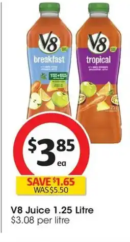 Coles V8 Juice offer