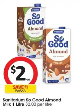 Coles Sanitarium So Good Almond Milk offer