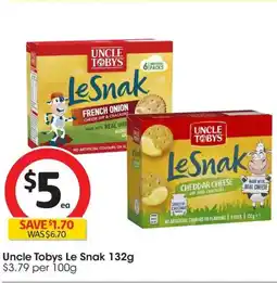 Coles Uncle Tobys Le Snak offer