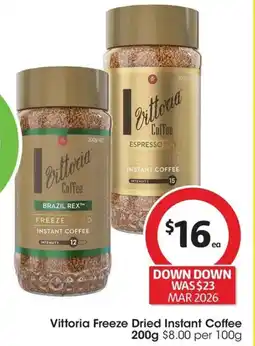 Coles Vittoria Freeze Dried Instant Coffee offer