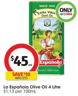 Coles La Española Olive Oil offer