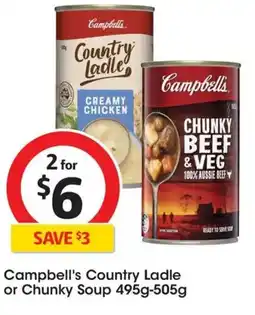 Coles Campbell's Country Ladle or Chunky Soup offer