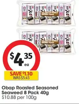 Coles Obap Roasted Seasoned Seaweed offer