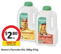 Coles Green's Pancake Mix offer