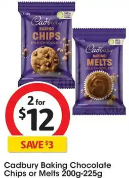 Coles Cadbury Baking Chocolate Chips or Melts offer