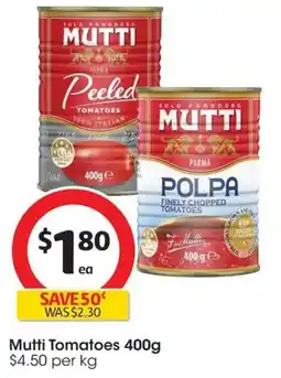 Coles Mutti Tomatoes offer