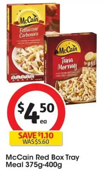 Coles McCain Red Box Tray Meal offer