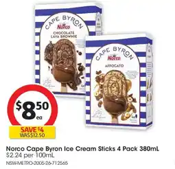 Coles Norco Cape Byron Ice Cream Sticks offer