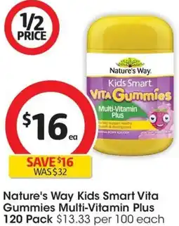 Coles Nature's Way Kids Smart Vita Gummies Multi-Vitamin Plus offer