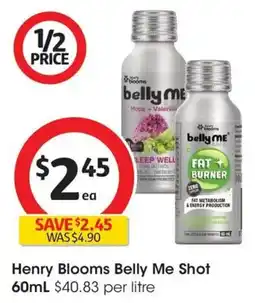 Coles Henry Blooms Belly Me Shot offer